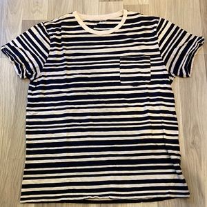 Jcrew blue/cream striped shirt